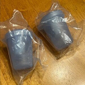 Tupperware Blue Mini tumbler pencil sharpeners - set of 2